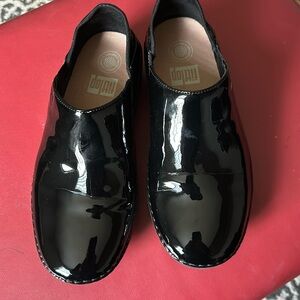 Fitflop super loader patent leather black 7.5